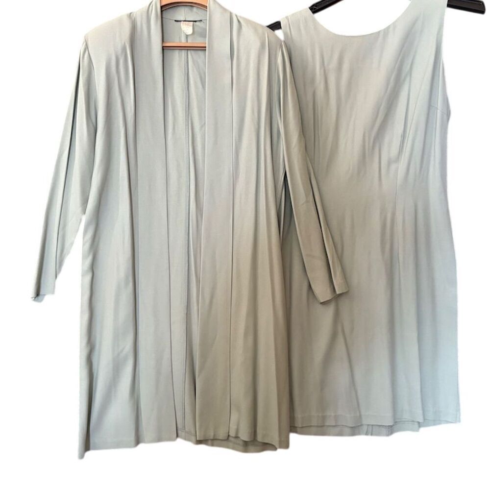 Vintage Women's sage Jacket & Dress Set Casual Outfit